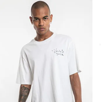 Mados Vyrų Marškinėliai Scott Travis Kelionių Trumpas Rankovės CACTUS JACK Spausdinti Kanye West Vyrų Ir Moterų Prarasti trumpomis Rankovėmis T-Shirt