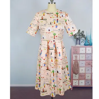 Mados Šeimos Derinti Drabužius Motina Dukra Suknelės Moterims Gėlių PrintDress Baby Girl Mini Suknelė Mama Baby Girl Šalies Drabužių