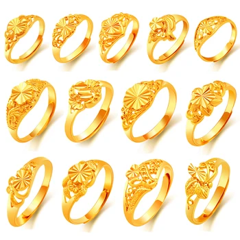 Mados Žavesio Sumaišyti Žiedai Aukso Derliaus Moteriški Mix Stiliaus Atsitiktinis Žiedai Didmeninė Jewlery Daug Moterų Vestuves