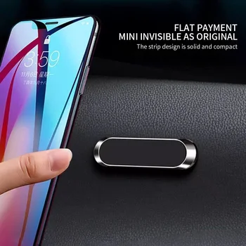 Magnetinio Automobilinis Telefono Laikiklis Metalo mini Juostelės Formos Stovas Universalus iPhone Samsung 