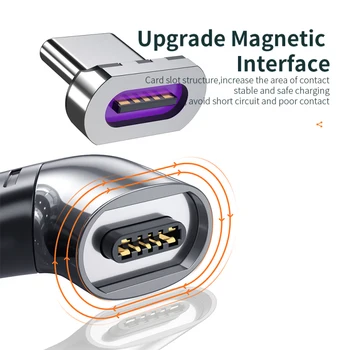 Magnetinio Kabelio Adapteris 100W USB C Tipo Kabelis Konverteris Ipad Macbook Pro 2018 2019 Magnetas Adapteris Kabelio Jungtis, Sulenkta