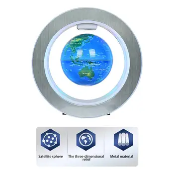 Magnetinio Pasaulyje Apvalus Rutulys LED Šviesos Pasaulio Žemėlapyje Plūduriuojantis Žemės Magnetic Levitation Šviesos Anti-Magija sunkumą Kamuolys Kalėdų