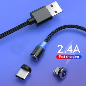 Magnetinio USB Kabelis 2M 2.4 Micro USB 