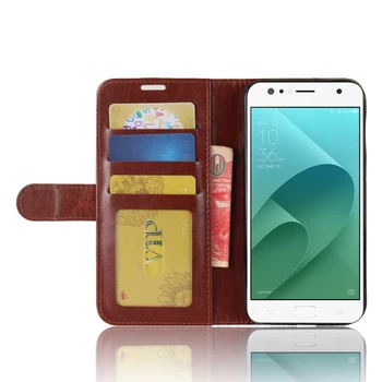 Magnetinė sklendė, Pu Oda Telefono dėklas skirtas ASUS Zenfone 4 Selfie ZD553KL Retro Atveju, Nuotraukų rėmeliai, Piniginės, Telefono Apsauginis Dangtelis