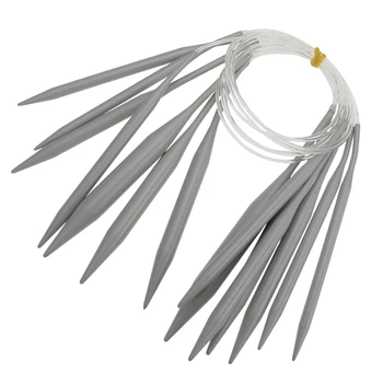 Magnetized aliuminio žiedas adata spalvinga aliuminio strypas adatos vilnos rankų darbo mezgimo įrankis megztinis adata SKC 40CM 60CM 80CM