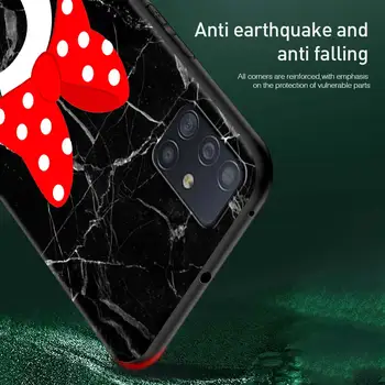Marmuro Lankas Raidės A B C Case For Samsung Galaxy A51 A71 A21s A31 A12 A41 A11 A72 A52 A32 5G A01 A91 A21 Juoda Korpuso Telefono Dangtelį