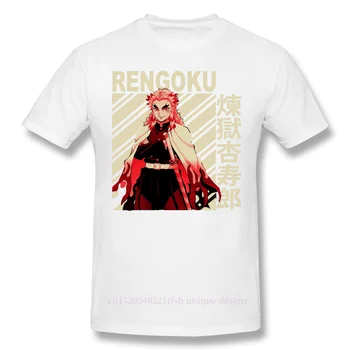 Marškinėliai Vyrams Drabužius Anime Demon Slayer Janpanse Manga T-Shirt Rengoku Kyojuro - Derliaus Menas Mados Trumpomis Rankovėmis Marškinėlius