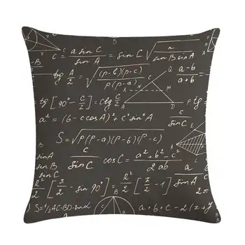 Matematinė formulė, modelis pagalvėlė padengti smegenų mąstymo pagalvę padengti lino automobilio kėdutė, lova namų puošybai pagalvės užvalkalą 45x45cm