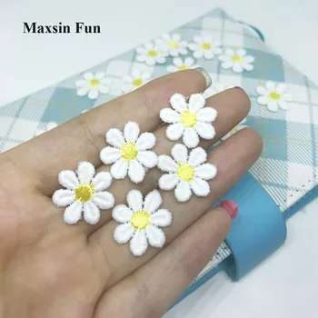 MaxFun 2CM Mažas Daisy Gėlių Dėmės Drabužių, Siuvinėjimas Siūti Aplikacijos Gėlių Vaikams Suknelė Drabužiai, Pigūs Patchs, 