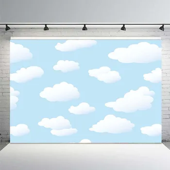 MEHOFOTO Fotografijos Fonas animacinių filmų mėlynas dangus, balti debesys naujagimiui fone rekvizitas, photocall photobooth Foto studija