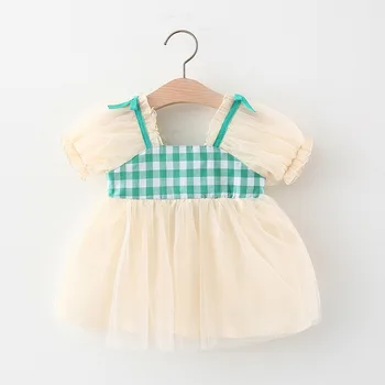 Melario Kūdikių Mergaičių Suknelė Mielas Vasaros Bamblys Princesė Suknelės Pledas Nėrinių Akių Baby Girl Apranga Kūdikių Drabužiai