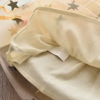 Mergaitė Princesė Kostiumas Swan Suknelės trumpomis Rankovėmis T-shirt + Suknelė Blizgančiais Žvaigždžių Vaikai Birthday Party Dress Vasaros Mergaitė Drabužiai