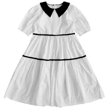 Merginos Midi Suknelė 2021 Naujų Vaikų Vasaros Suknelė Paauglių Kratinys Suknelė Medvilnės Vaikų Drabužių Mama ir Dukra Drabužius,#6221