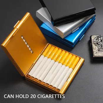 Metalo Cigarečių Saugojimo Bylos už 20 Cigarečių Savininko Dvipusis Flip Atidaryti Kišenėje-Cigarečių Laikymo Atveju, Dovanų Dėžutėje