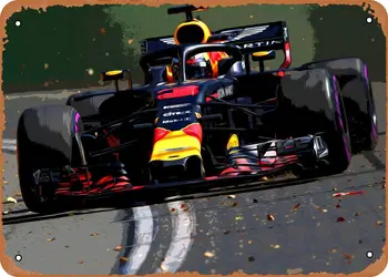 Metalo Pasirašyti Lenktynių Danielis Ricciardo 2018-8x12 Derliaus Išvaizdą Skardos