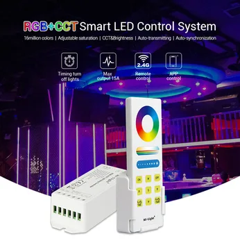 Miboxer Milight FUT045A RGB+BMT Smart LED Kontrolės Sistema +FUT045 15A 6A/Kanalo 2.4 G Bevielio LED Valdiklis DC12~24V