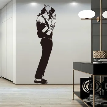 Michael Jackson-Namų Puošybai Pvc Vinilo Drožyba Lipdukas Meno Fono Sienos Lipdukas Nuimamas Langų Apdailos Plakatas SP-199