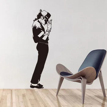 Michael Jackson-Namų Puošybai Pvc Vinilo Drožyba Lipdukas Meno Fono Sienos Lipdukas Nuimamas Langų Apdailos Plakatas SP-199