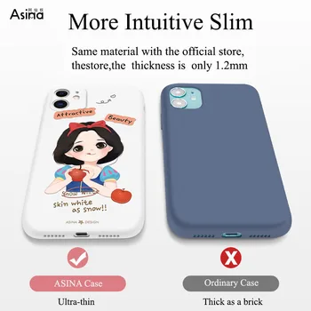 Mielas Anime Atveju iPhone 11 12 Pro Max Soft Skystu Silikonu Mergina Bamperio Dangtelis, Skirtas 