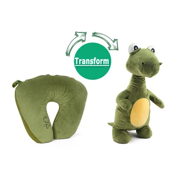 Mielas Dinozauras Pliušinis Lėlės Transformuoti U Formos Pagalvė 2in1 Iškamšos Pliušinis Minkštas Žaislas Mergina Dovanos Naujųjų Metų Kalėdų Žaislai