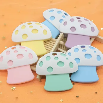 Mielas-Idėja silikono grybų animacinių filmų 1pc kūdikių teether minkštas chewable kramtyti reikmenys Žindukas rankų darbo pakabukas Grandinės žaislas