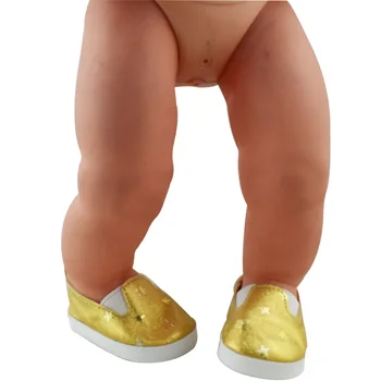Mielas Lėlės Batai 7cm Aukštos kokybės Lankas Animacinių filmų Modelis 43cm Baby Doll, 17 Colių Gimusių Kūdikių Lėlės Drabužiai Ir Aksesuarai