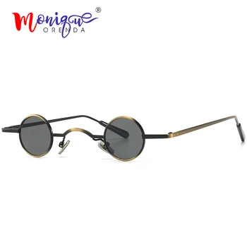 Mielas maži, apvalūs akiniai nuo saulės moterims, prabangos prekės ženklo dizaineris derliaus 2019 punk, retro spalvos, saulės akinių mados oculos de sol UV400