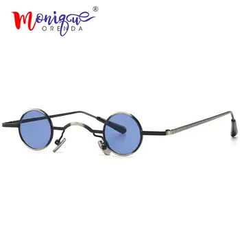 Mielas maži, apvalūs akiniai nuo saulės moterims, prabangos prekės ženklo dizaineris derliaus 2019 punk, retro spalvos, saulės akinių mados oculos de sol UV400