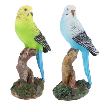 Mielas Modeliavimas Papūga Figūrėlės Miniatiūros Gražių Paukščių, Pasakos Sodo Namų, Sodo Vejos Dervos Amatų Papuošalai