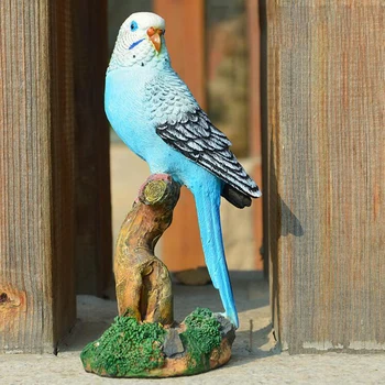 Mielas Modeliavimas Papūga Figūrėlės Miniatiūros Gražių Paukščių, Pasakos Sodo Namų, Sodo Vejos Dervos Amatų Papuošalai