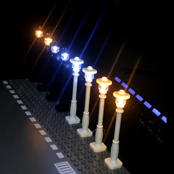 Miesto Gatvės Led Šviesos Blokai LED Lempos USB Šviesą Skleidžiantys Klasikinis Plytų Suderinama Visų Markių žaislai Mini Modelio Šviesos