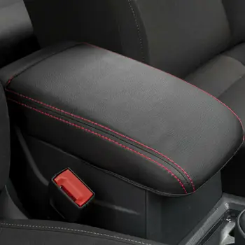 Mikropluošto Odos Automobilio Sėdynėje Dėžutės Dangtelį Reikmenys Golf 7 MK7 2013-2017 Juoda Oda+ Raudona Linija