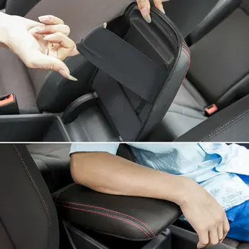 Mikropluošto Odos Automobilio Sėdynėje Dėžutės Dangtelį Reikmenys Golf 7 MK7 2013-2017 Juoda Oda+ Raudona Linija