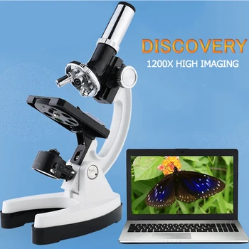 Mikroskopo Rinkinys 100X-1200X Vaikai, Vaikai, Studentai, Visi-Metalo Mikroskopu Biologija biologijos Mokslo Mokslo Lab Eksperimentuoti