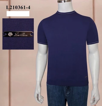 MILIJARDIERIUS T-shirt šilko vyrų 2021 m. vasarą naująjį o-kaklo Atsitiktinis elastingumą vientisos spalvos Kvėpuojantis Plonas Didelis dydis M-4XL Trumpas rankovės