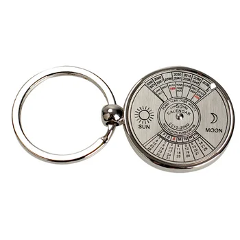 Mini Amžiną Kalendorių Keychain Žiedas Unikalus Metalo Paketų Prižiūrėtojų Raktinę 50 Metų