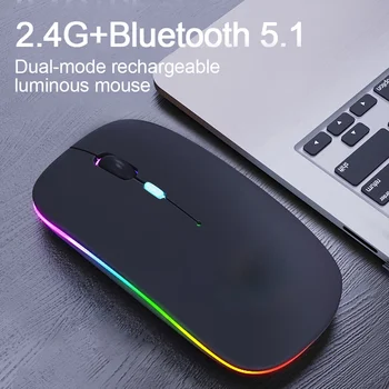 Mini Belaidė Klaviatūra Ir Pelė, RGB Bluetooth 