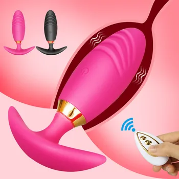 Mini Belaidės Prostatos Massager Analinis Butt Plug Sey Žaislų 10 Režimas Gėjų Stimuliuoti G-spot klitorio Vibratoriai Moterims