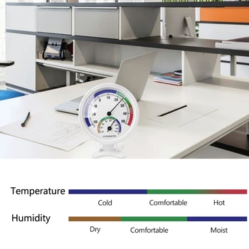 Mini Dial Termometras Su Drėgmėmačiu -20-120 °F (-30-50 ℃) Uždarose Lauko Analoginis Temperatūros Drėgmės Matuoklis Matuoklis Stebėti Orai