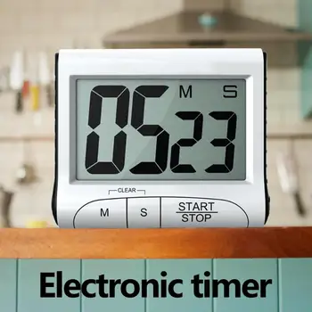 Mini LCD Skaitmeninis Virtuvės Laikmatis Žadintuvas Magnetas Virimo Suskaičiuoti Iki ekologiškus Plastiko Taupo Erdvę, Atgalinės atskaitos Signalizacijos