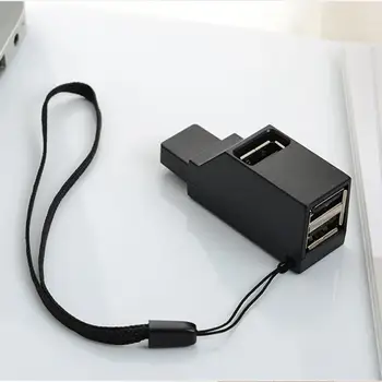Mini Nešiojamas 3 jungtys USB 2.0/3.0 Duomenų Kabelis Hub Splitter Nešiojamas/Kompiuteris