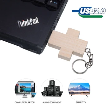 Mini pendrive usb flash drive, medinės kryžiaus pen diskas 128GB 8GB 16GB 32GB 64GB memoria usb key usb dalykėlių klavišą logotipą