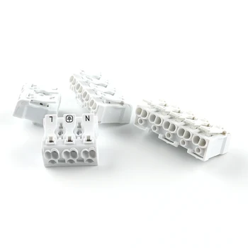 Mini Quick-push-LED Juostelės Šviesos Lempos Laido Jungtys 2/3/4/5 Pin Paspauskite Skirti Gnybtų Bloko Jungtis