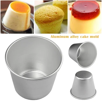 Mini Tortas Liejimo Aliuminio Lydinio Mažas Pyragas Pelėsių Taurės Želė Desertas Taurės Apvalios Torto Formos QP2