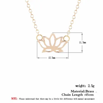 Minimalistinio Lotus Papuošalų mados Gėlių Karoliai Moterų Vestuvių Dovana mados Aukso Draugystės Bijoux Femme Karoliai