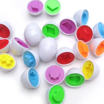 Mišrios 6 kiaušinių/set kiaušiniai Įspūdį Mokymosi žaislai Protingas Apsimesti, Dėlionės Smart Baby Kid Priemonė, Žaislai Vaikams