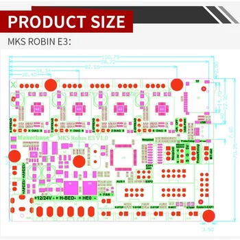 MKS Robin E3, MKS Robin E3 32Bit Lenta su UART Silent Valdybos 2.0 Creality CR10 Ender-3