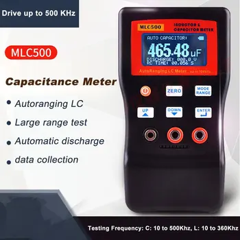 MLC-500 Aukšto Tikslumo Auto Svyruoja LC Matuoklis Profesinės Talpą, Induktyvumą, Stalas 500 KHz Talpa Matuoklis Multimetras