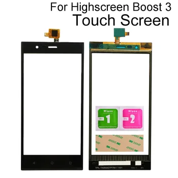 Mobiliųjų Touoch Ekranas Highscreen Padidinti 3 Boost3 Jutiklinis Ekranas skaitmeninis keitiklis Priekinio Stiklo plokštės Įrankiai, 3M Klijai