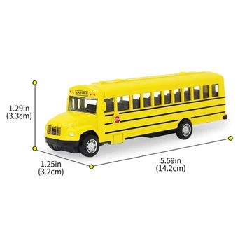 Modeliavimo Inercinės Lydinio Mokyklos Autobusas Modelis Žaislas Traukti Atgal Diecast Žaislai, Transporto priemonės, Berniukams, Vaikams Gimtadienio Dovana Švietimo Žaislai